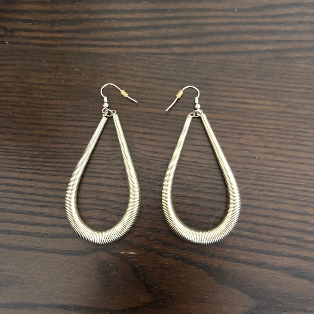 TEAR DROP HOOPS - Picture 3 of 3
